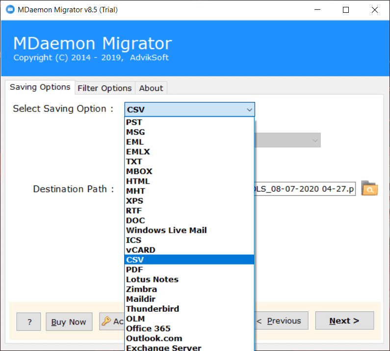convert mdaemon contacts to csv